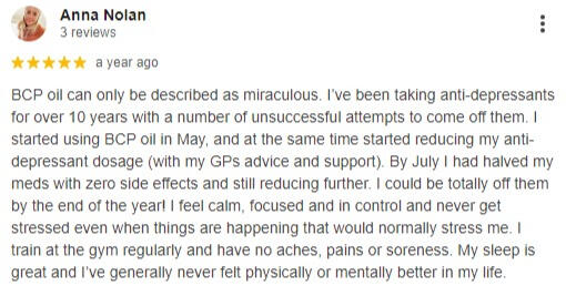 Canna Oils Google Review Anna Nolan